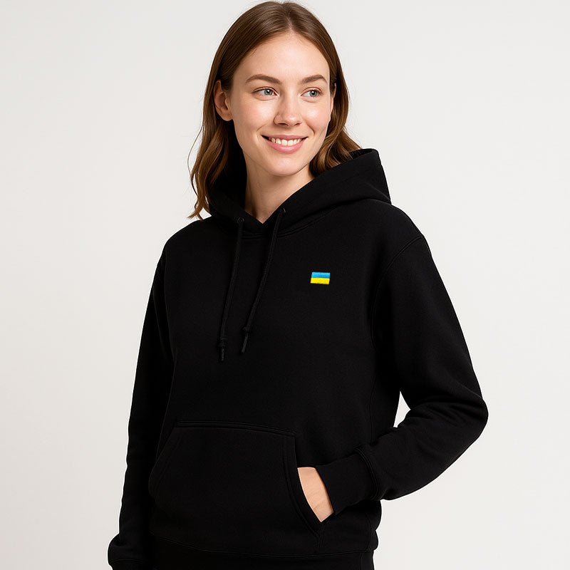 Ukraine Polo Hoodie (Black)