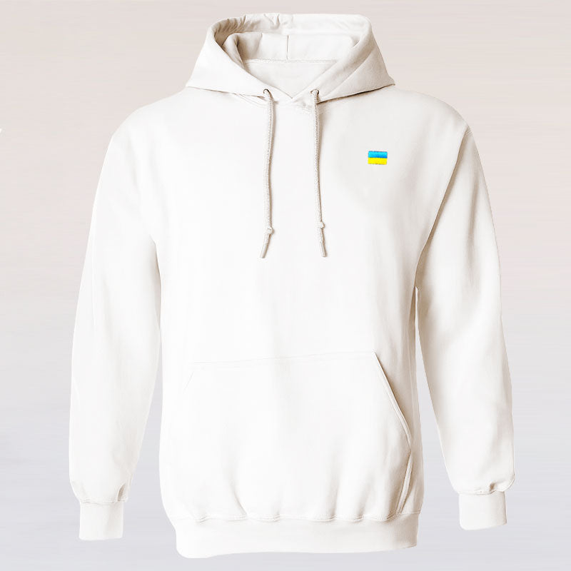 Ukraine Polo Hoodie (White)
