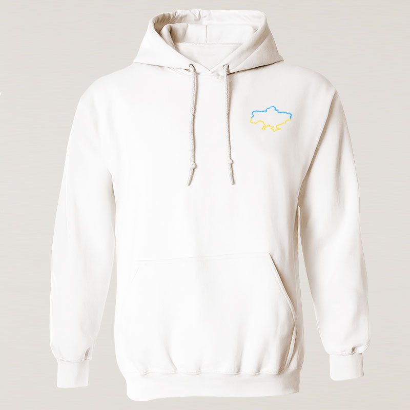Map of Ukraine Hoodie (White)