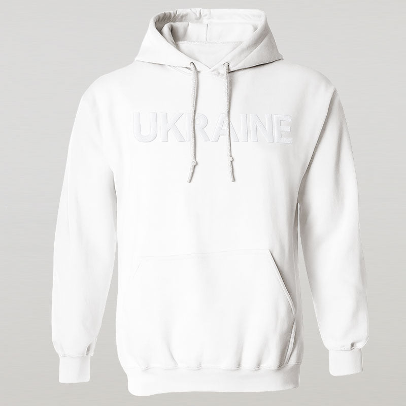 Ukraine Monochrome Hoodie (White)
